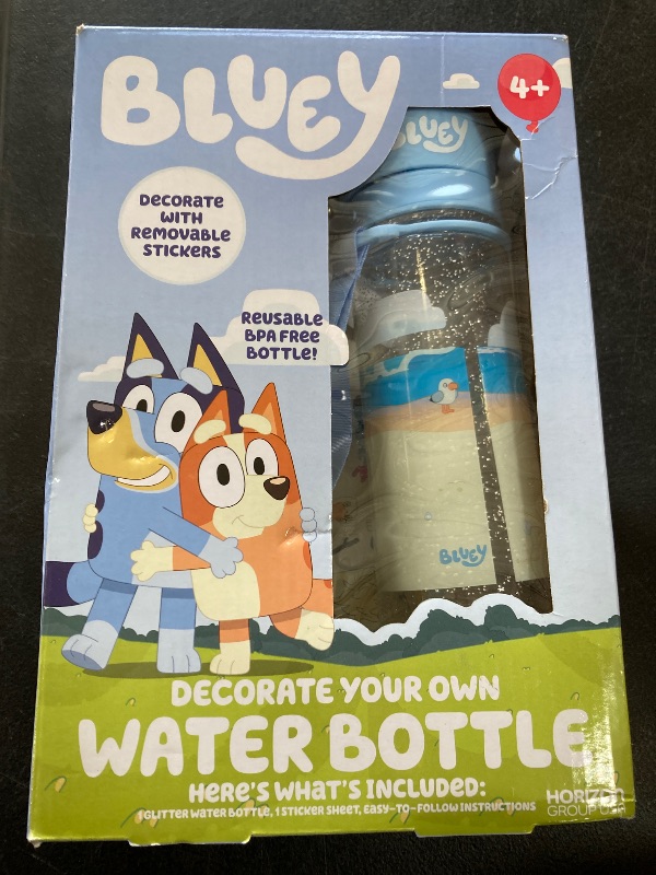 Photo 1 of Bluey Decorate Your Own Water Bottle, Repositionable Stickers, Great For Bluey Birthday Parties, Summer Sports, and More, Reusable BPA-Free Water Bottle for Kids Ages 3, 4, 5, 6