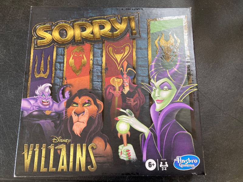 Photo 1 of Hasbro Gaming Sorry! Board Game: Disney Villains Edition Kids Game, Family Games for Ages 6 and Up 