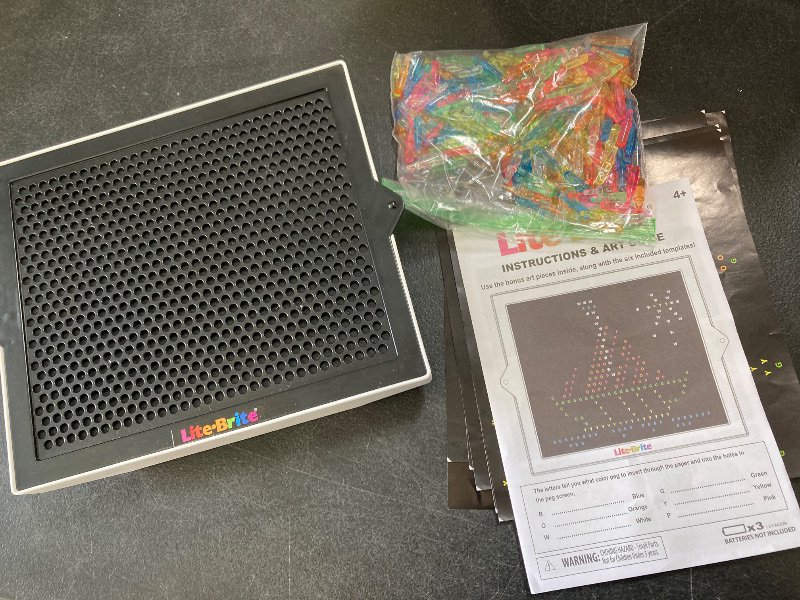 Photo 1 of Basic Fun Lite-Brite Mini, Light Up Drawing Board, Mini LED Drawing Board with Colors, Travel-Sized Toys for Creative Play, Glow Art Neon Effect Drawing Board, Light Toys for Kids Aged 4 +