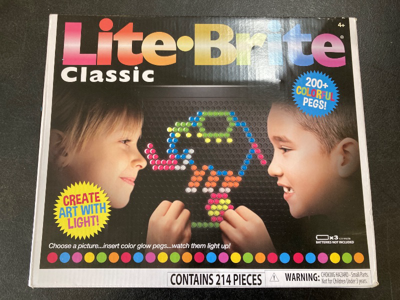 Photo 1 of Basic Fun Lite-Brite Mini, Light Up Drawing Board, Mini LED Drawing Board with Colors, Travel-Sized Toys for Creative Play, Glow Art Neon Effect Drawing Board, Light Toys for Kids Aged 4 +