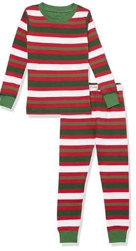 Photo 1 of Hatley Holiday Lights Candy Stripes and Pines Family Pajamas 5
