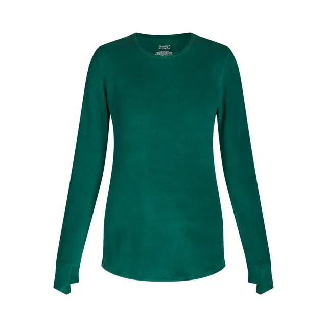 Photo 1 of ClimateRight by Cuddl Duds Stretch Fleece Women's Long Sleeve Crew Neck Base Layer Top, Size M