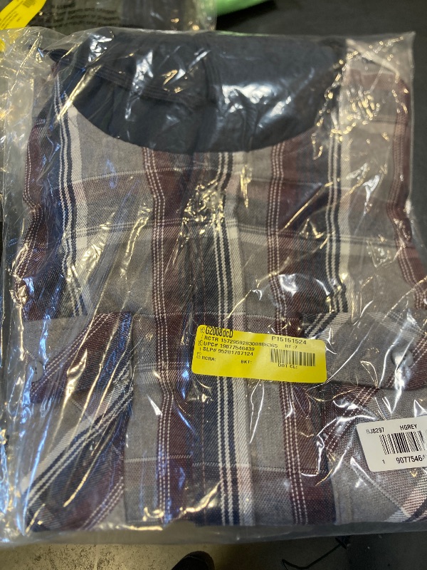 Photo 1 of Burnside Men's Hooded Flannel Shirt with Long Sleeves, Size L