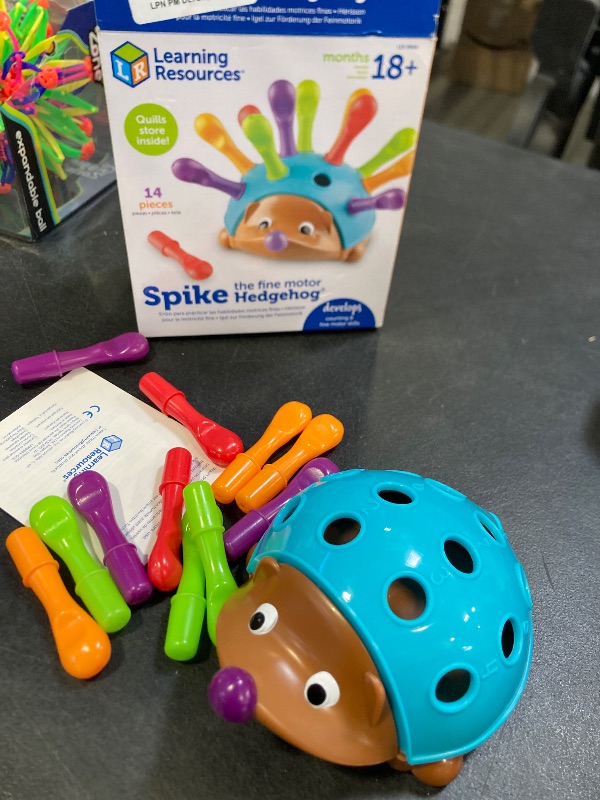 Photo 1 of Learning Resources Spike The Fine Motor Hedgehog, Toddler Learning Toys, Fine Motor and Sensory Toys, Kids Easter Basket Stuffers, Ages 18+ Months,14 Pieces