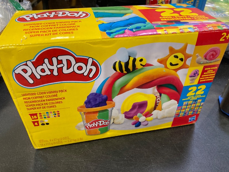 Photo 1 of Play-Doh 22 Pack Ultimate Color Variety, Bulk Assorted Colors, 2 & 4 Ounce Modeling Compound Cans, Kids Arts & Crafts, Preschool Toys for 2 Year Old Girls & Boys & Up (Amazon Exclusive)