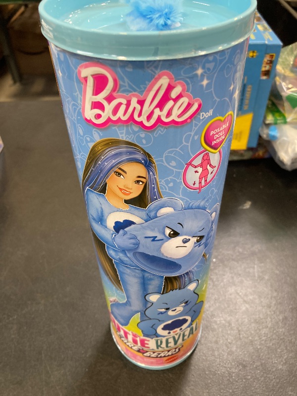Photo 1 of Barbie Cutie Reveal Care Bears Series Doll & Accessories Set with Grumpy Bear Costume & 10 Surprises Including Color Change & Mini Bear