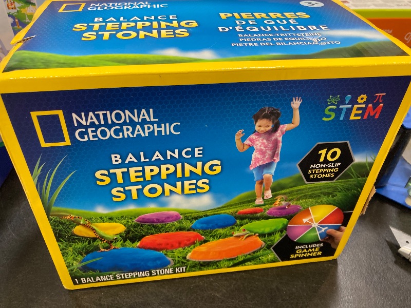 Photo 1 of NATIONAL GEOGRAPHIC Stepping Stones for Kids – Durable Non-Slip Stones Encourage Toddler Balance & Gross Motor Skills, Indoor & Outdoor Toys, Obstacle Course, Gifts for Toddlers (Amazon Exclusive)