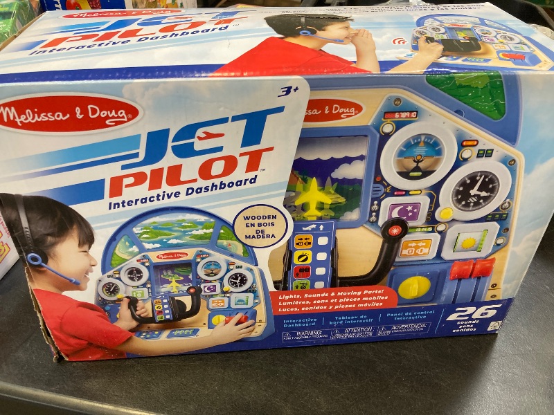 Photo 1 of Melissa & Doug Jet Pilot Interactive Dashboard Wooden Toy for Boys and Girls Ages 3+ - FSC Certified