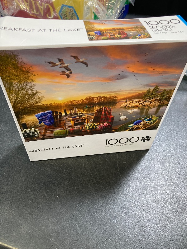 Photo 1 of Buffalo Games - Andrew Farley -Breakfast at The Lake - 1000 Piece Jigsaw Puzzle for Adults -Challenging Puzzle Perfect for Game Nights - Finished Size is 26.75 x 19.75
