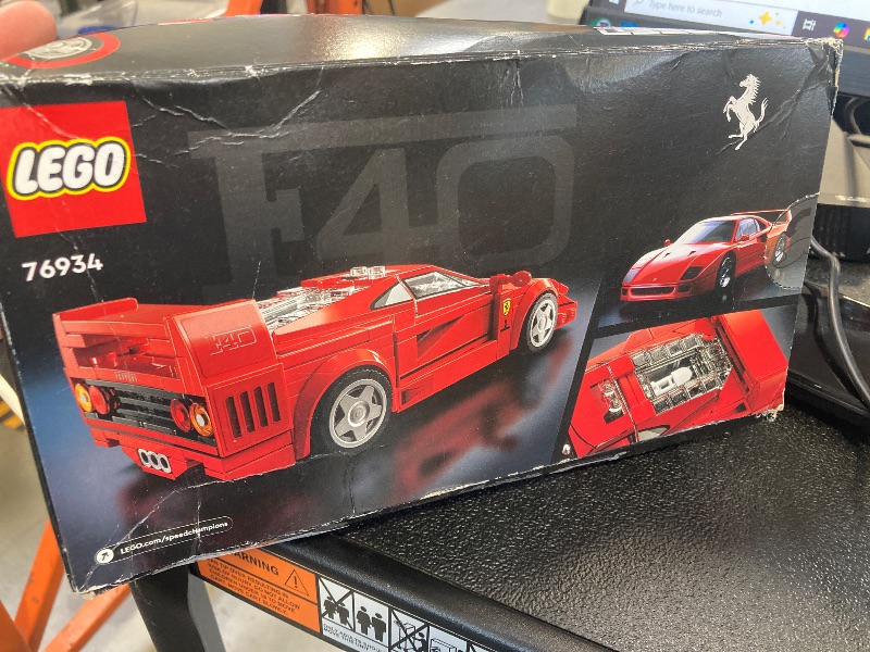 Photo 1 of LEGO Speed Champions Ferrari F40 Supercar, Toy Car Model Building Set with Driver Minifigure, Collectible Ferrari Toy for Kids Ages 9 and Up, 76934