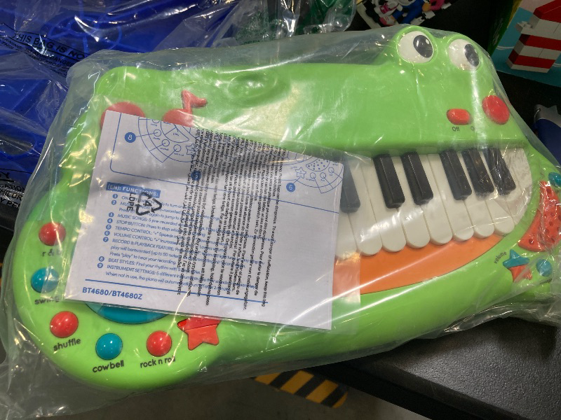 Photo 1 of Battat- Toddler Piano Toy – Musical Instrument For Kids, Children – Animal Keyboard Piano With 5 Instrument Settings-Crocodile Piano – 2 Years +
