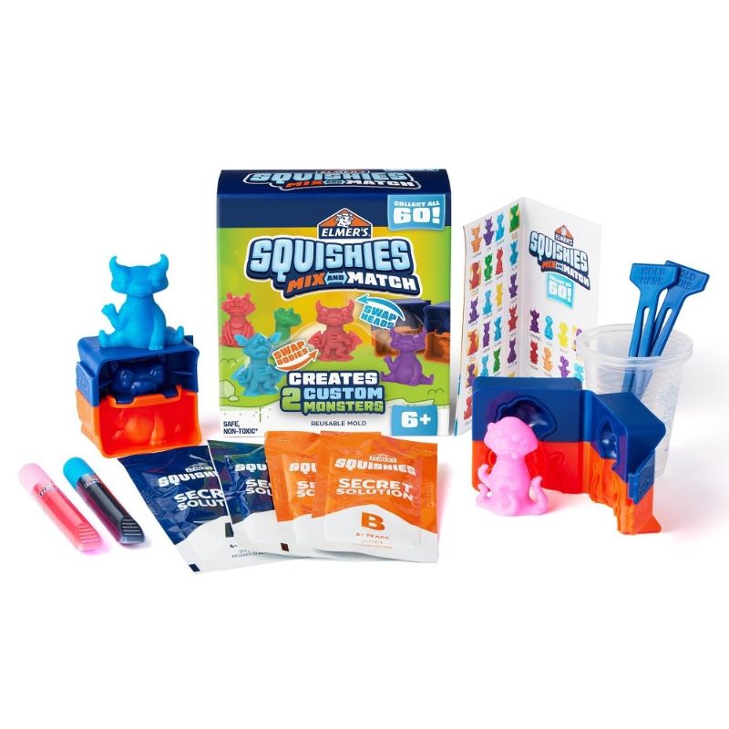 Photo 1 of Elmer's 2ct Squishies Monster Mix N' Match: Creativity Toys for Kids Activities, Ages 6+, No Choking Hazard