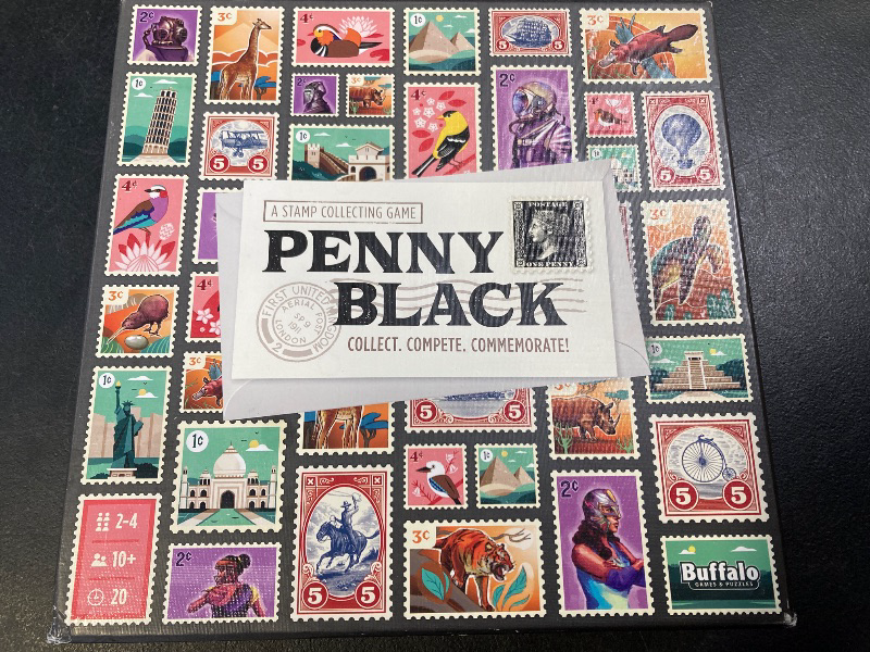 Photo 1 of Buffalo Games - Penny Black - Collect Stamps in a Family Night Board Game - Commemorate Game Night Fun - Stamp Collecting Race to Complete Missions