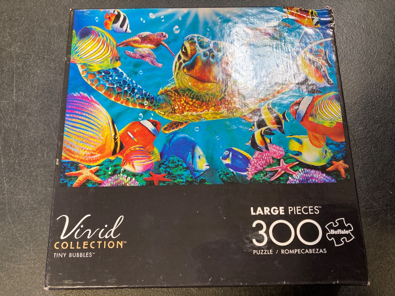 Photo 1 of Buffalo Games - Vivid Collection - Tiny Bubbles - 300 Large Piece Jigsaw Puzzle , Blue