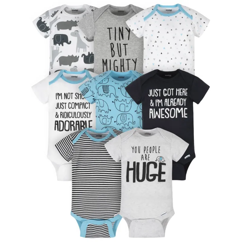 Photo 1 of Onesies Brand Gender Neutral Short Sleeve Bodysuits, 8-Pack, Sizes Newborn - 12 Months