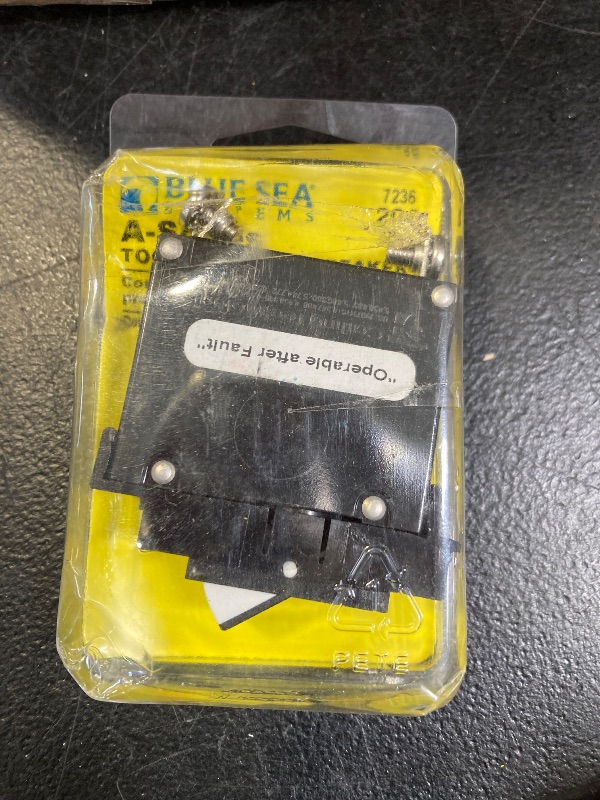 Photo 1 of Blue Sea Systems 7236 A-Series Black Toggle Double Pole 20A Circuit Breaker