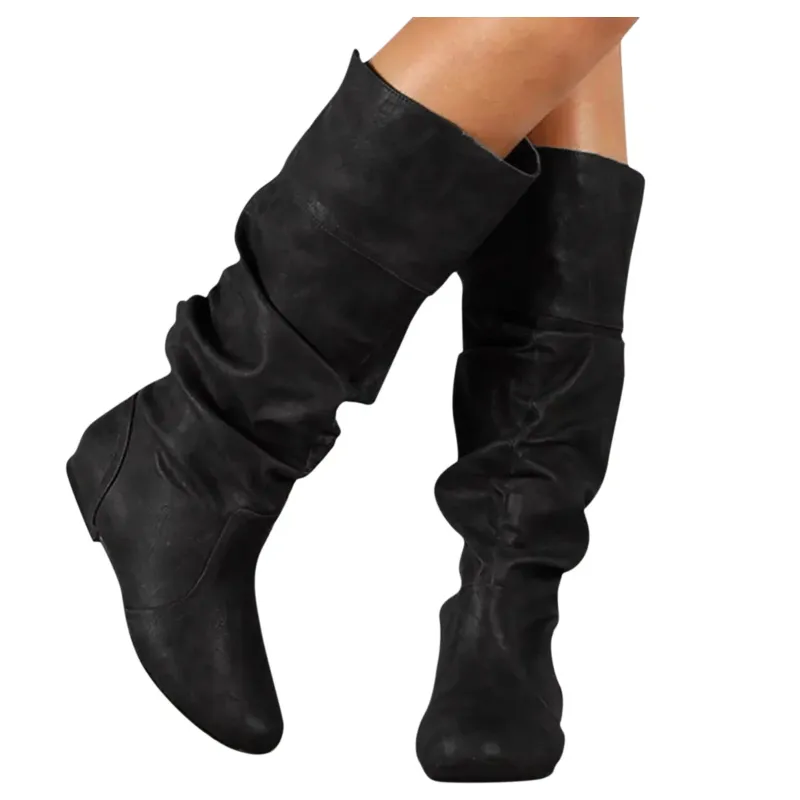 Photo 1 of Time and Tru Women's Tall No heel Slouch Boots, Size 7