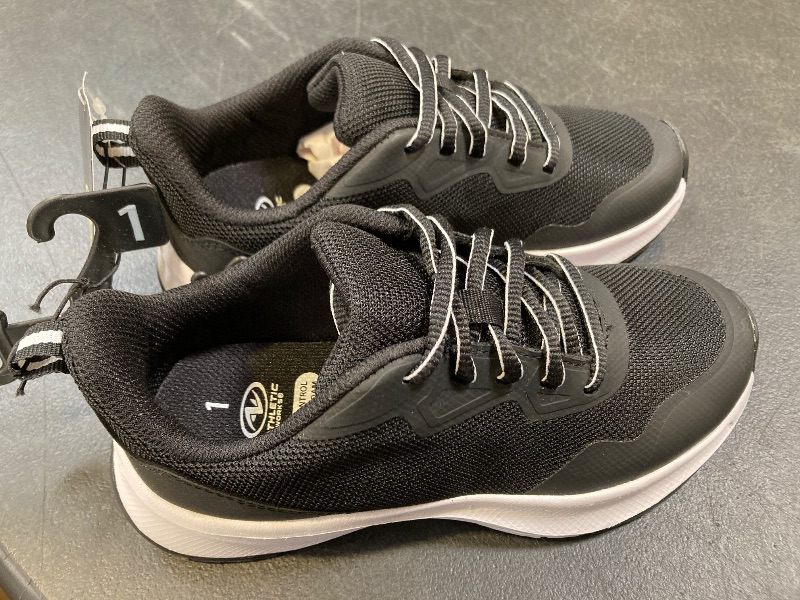 Photo 1 of Athletic Works Little & Big Kids Mesh Athletic Sneakers - size 1 