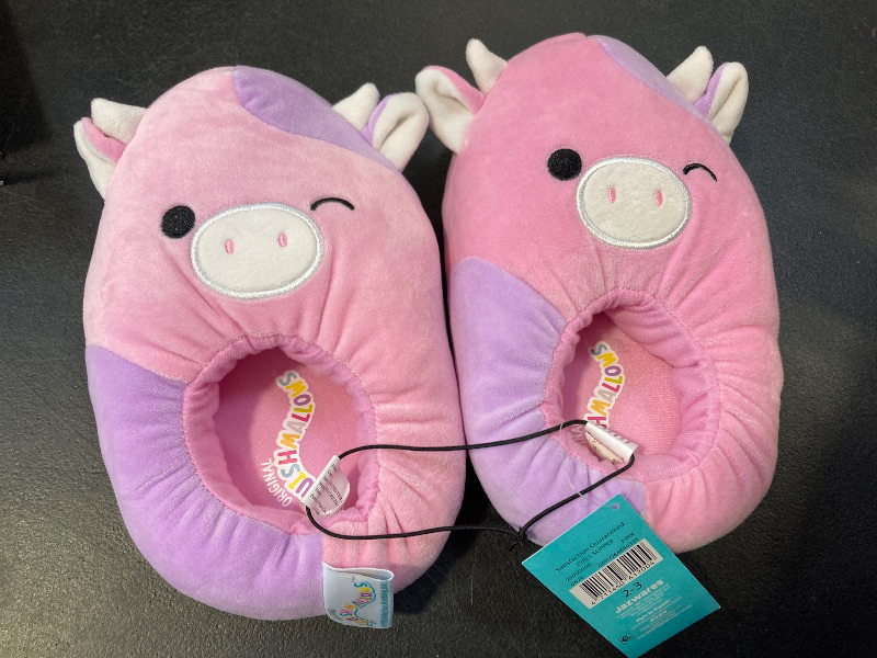 Photo 1 of Squishmallows Toddler & Kids Boys or Girls Character Plush Slippers, Size 2-3