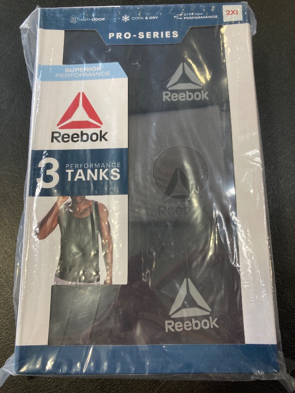 Photo 1 of Reebok Men's Performance Tank Tops, 3-Pack, size 2XL 
