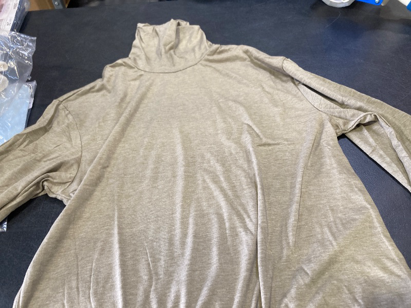 Photo 1 of Beige Women's Turtle Neck Long Sleeve Shirt - Size M 