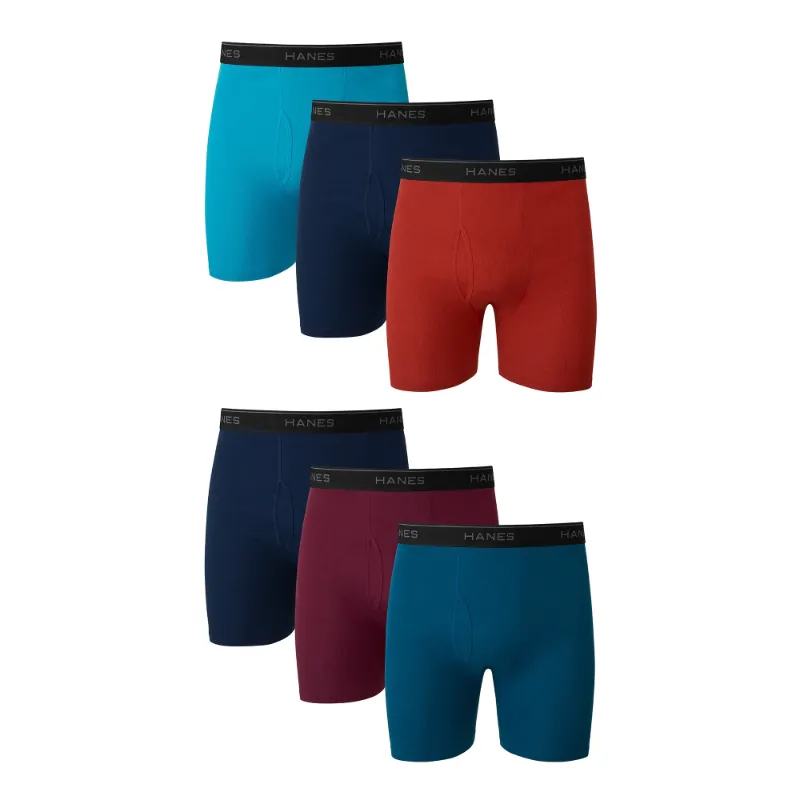Photo 1 of Hanes Men's Value Pack Assorted Boxer Briefs, 6 Pack, size S 28 - 30 