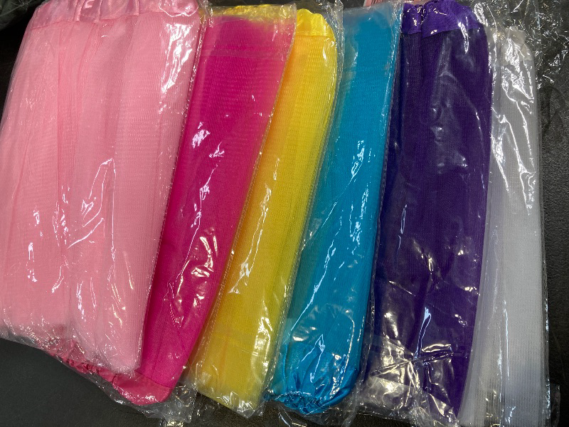 Photo 1 of 6PCS Girl Ballet Tutu Skirt Chiffon Ballet Dance Practice Wrap Skirt for Kids (Pink + Yellow + White