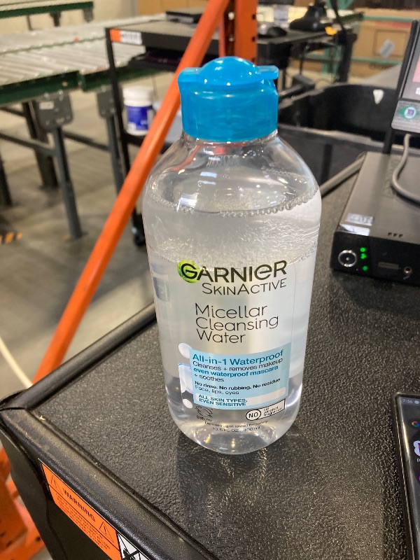 Photo 1 of Garnier Micellar Water For Waterproof Makeup, Hydrating Facial Cleanser & Makeup Remover, Suitable for Sensitive Skin, Vegan, Cruelty Free, 13.5 Fl Oz (400mL), 1 Count
