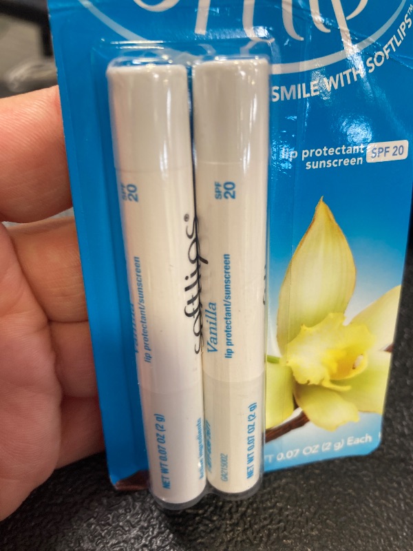 Photo 1 of Softlips Daily Lip Moisturizer For Very Dry Lips, Vanilla Flavored Lip Balm, SPF 20, Hydrates, Soothes & Prevents Dry, Chapped Lips, Smooth Glide Formula, Dermatologist Tested, Pack of 2 Chap Sticks
