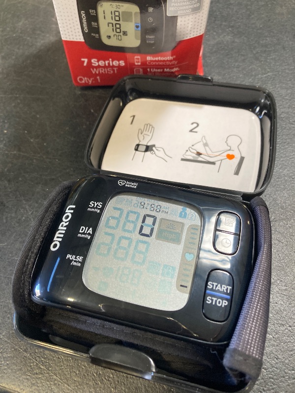 Photo 1 of Omron 7 Series Wireless Wrist Blood Pressure Monitor, Black1027879740
