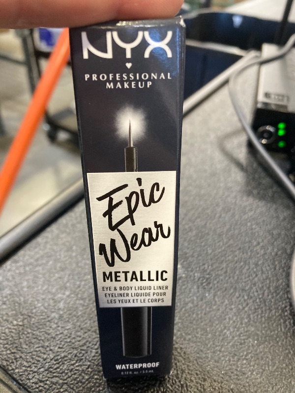 Photo 1 of NYX PROFESSIONAL MAKEUP Epic Wear Metallic Liquid Liner, Long-Lasting Waterproof Eyeliner - Black Metal