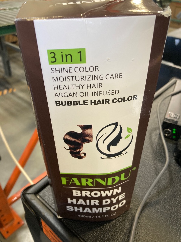 Photo 1 of Brown Hair Dye Shampoo for Women Men, 100% Gray Hair Coverage, Natural Herbal Ingredients
