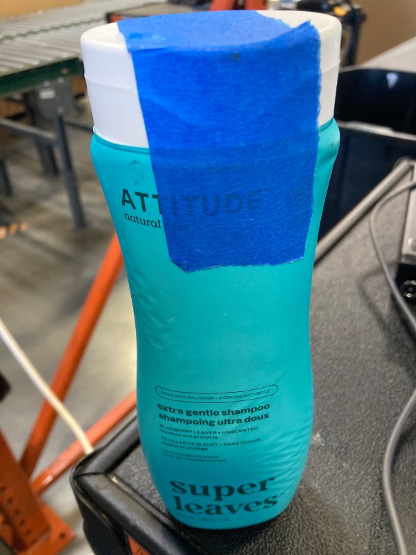 Photo 1 of ATTITUDE Extra Gentle Hair Shampoo, EWG Verified, Soothes Dry Scalp, Naturally Derived Ingredients, Vegan and Plant Based, Unscented, 16 Fl Oz