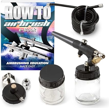 Photo 1 of PointZero Single-Action 22cc Siphon-Feed Airbrush Set - .8mm Nozzle
