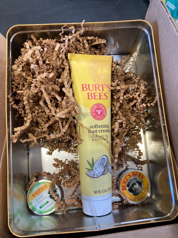 Photo 1 of Burt's Bees Gifts Ideas - Classics Set, 6 Products in Giftable Tin – Cuticle Cream, Hand Salve, Lip Balm, Res-Q Ointment, Hand Repair and Foot Cream