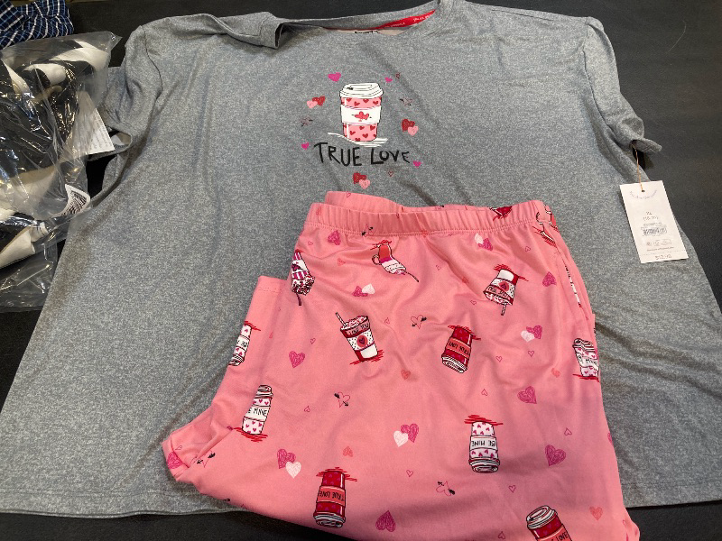 Photo 1 of Joyspun Women's Sleep Tee and Pants Pajama Set, 2-Piece, Size XL