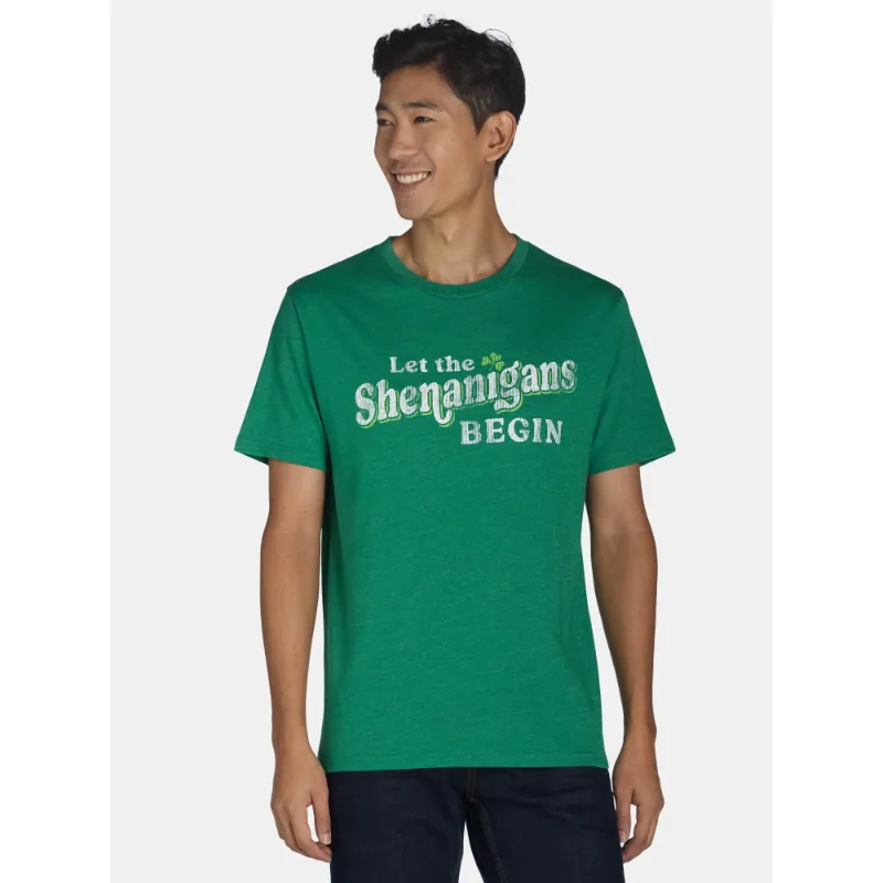 Photo 1 of Saint Patrick's Day Men's and Big Men's Shenanigans Graphic Tee by Way to Celebrate, Size XL