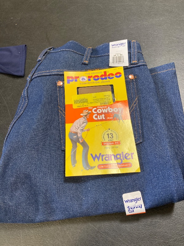 Photo 1 of Wrangler Cowboy Cut Original FIT Jean - Rigid Indigo34x 32