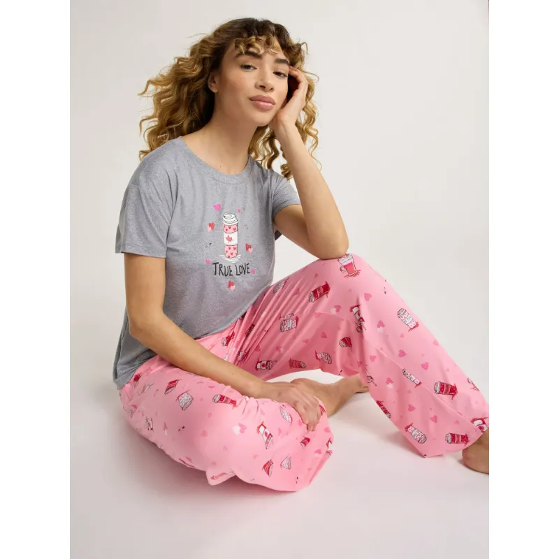 Photo 1 of Joyspun Women's Sleep Tee and Pants Pajama Set, 2-Piece, Size xl
