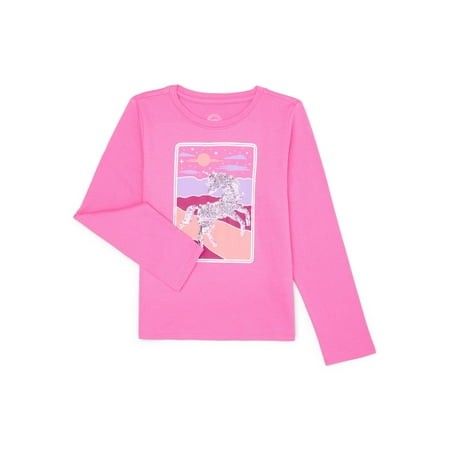 Photo 1 of Wonder Nation Girls Long Sleeve Embellished T-Shirt Size 7-8