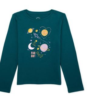 Photo 1 of Wonder Nation Girls Long Sleeve Embellished T-Shirt Size 7-8