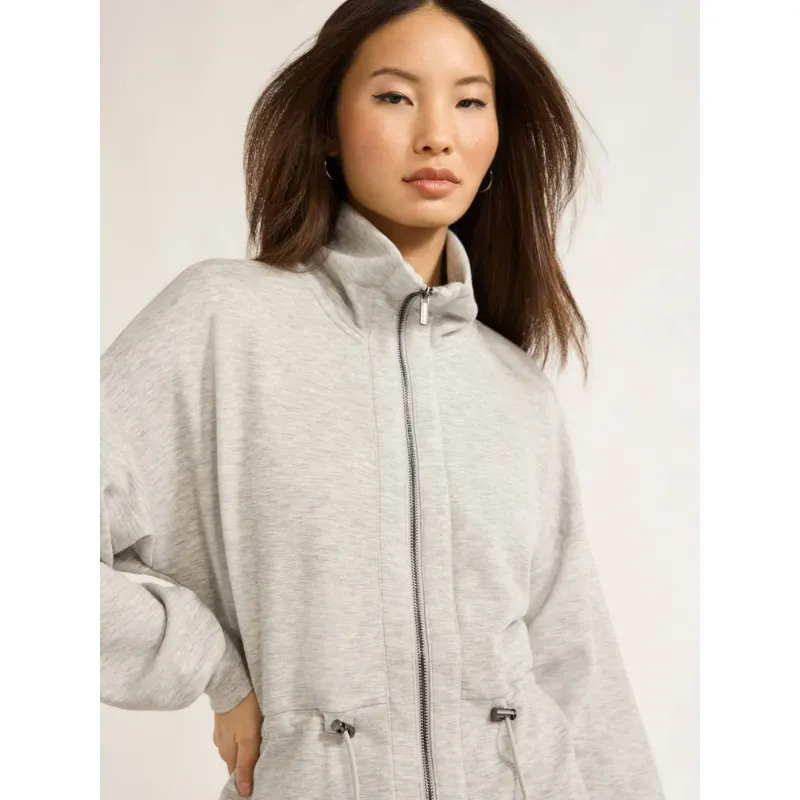 Photo 1 of Scoop Women’s and Women's Plus Ultimate ScubaKnit Longline Drawstring Zip Jacket, Size 1X