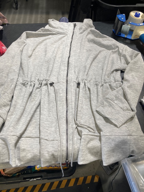 Photo 1 of Scoop Women’s and Women's Plus Ultimate ScubaKnit Longline Drawstring Zip Jacket, Size 1X