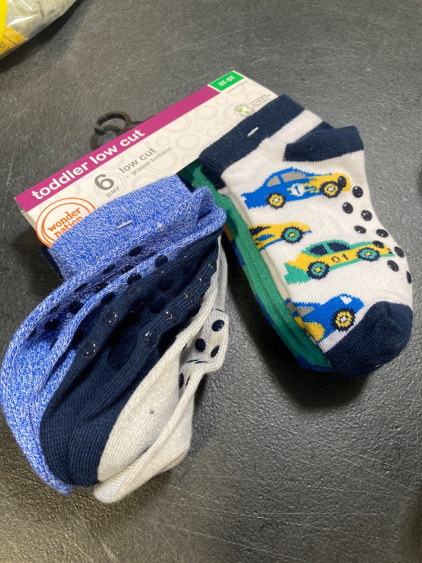 Photo 1 of Wonder Nation Boys 3-Pack No Show Socks, Shoe Sizes 3-5t