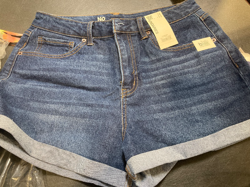 Photo 1 of No Boundaries High Rise Denim Rolled Cuff Shorts, Women's Size 10