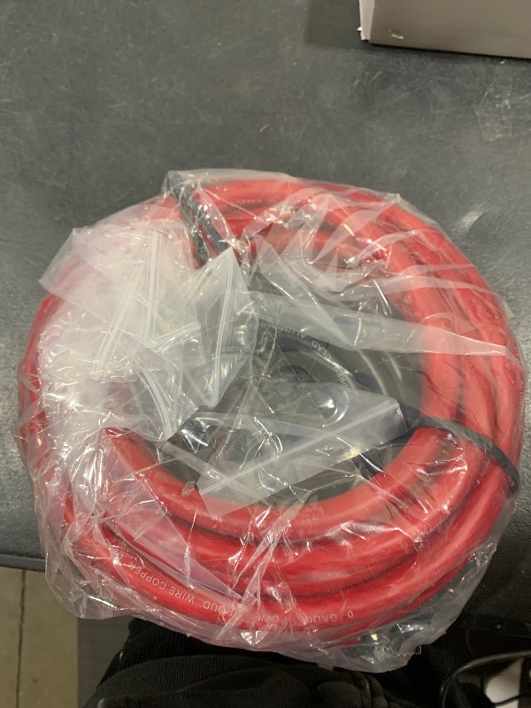 Photo 1 of 40FT 1/0 Gauge Wire Copper Clad Aluminum CAA,20pcs Lugs Terminal Connectors with 3:1Heat Shrink Tube for Power/Auto,Amplifier,Ground Cable Trailer Wiring