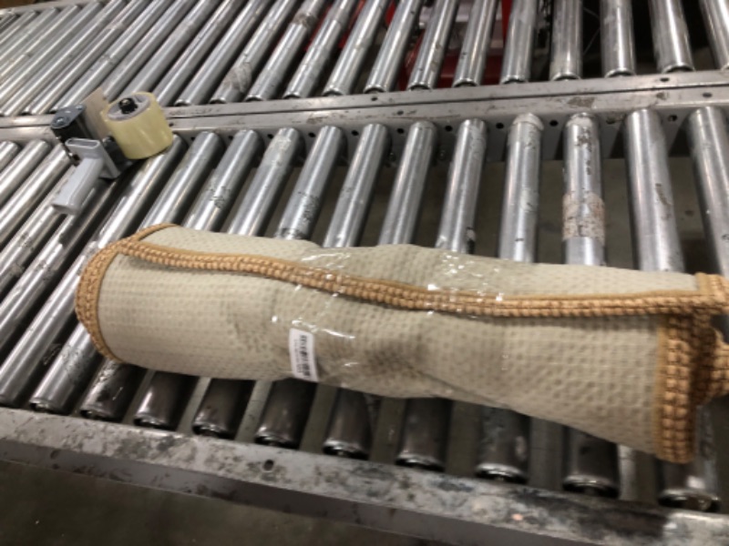 Photo 1 of IOHOUZE Washable Runner Rug 2'x6' Non Slip Rubber Backed Runners for Hallways Entryway Runner Indoor, Kitchen Rugs Woven Cotton Floor Carpet for Hall Entrance Bedroom, Orange/Tan/Brown