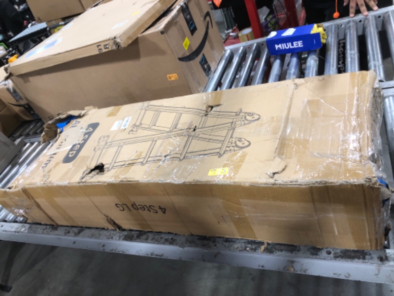 Photo 1 of SPIEEK 4step Ladder, A Frame 4 Step Ladder, Anti-Slip Multi Position Step Ladder Aluminum Folding Ladder with Stabilizer Bar,330 lbs Capacity for Household or Outdoor Work