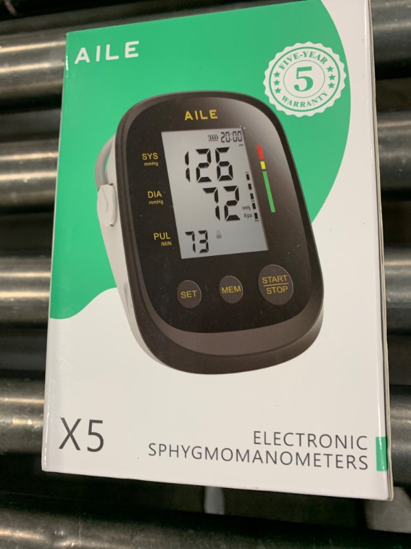 Photo 1 of Blood Pressure Monitor,AILE Blood Pressure Machine Upper Arm Large Cuff(8.7"-16.5" Adjustable),Automatic high Blood Pressure Cuff for Home use (Black)