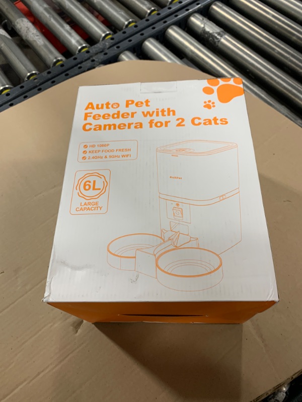 Photo 1 of Automatic Cat Feeder with Adjustable Camera for 2 Cats, 5G WiFi 6L Smart Cat Food Dispenser, 1080P HD Video with Night Vision, Pet Feeder with 2-Way Audio for Cats&Dogs, Food Blockage & Motion Alerts